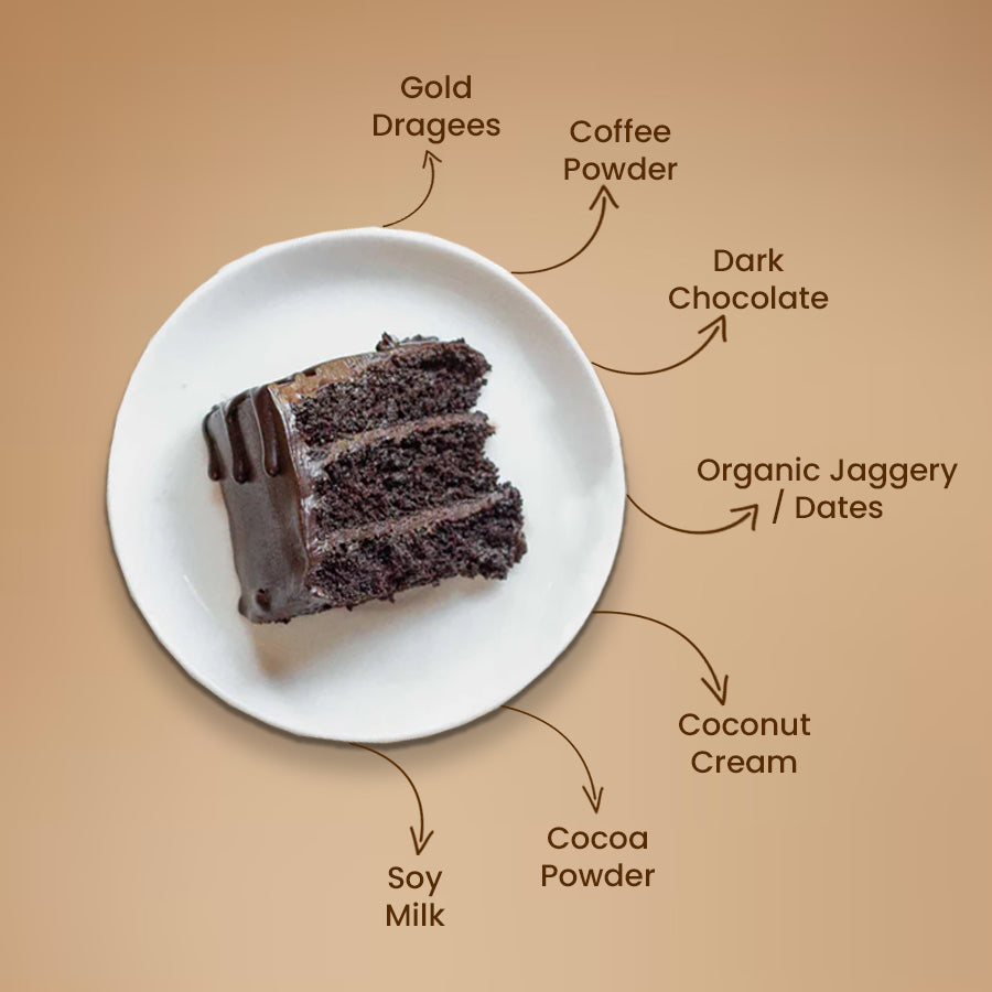 Refined Sugar-Free Chocolate Truffle Cake - Crave by Leena
