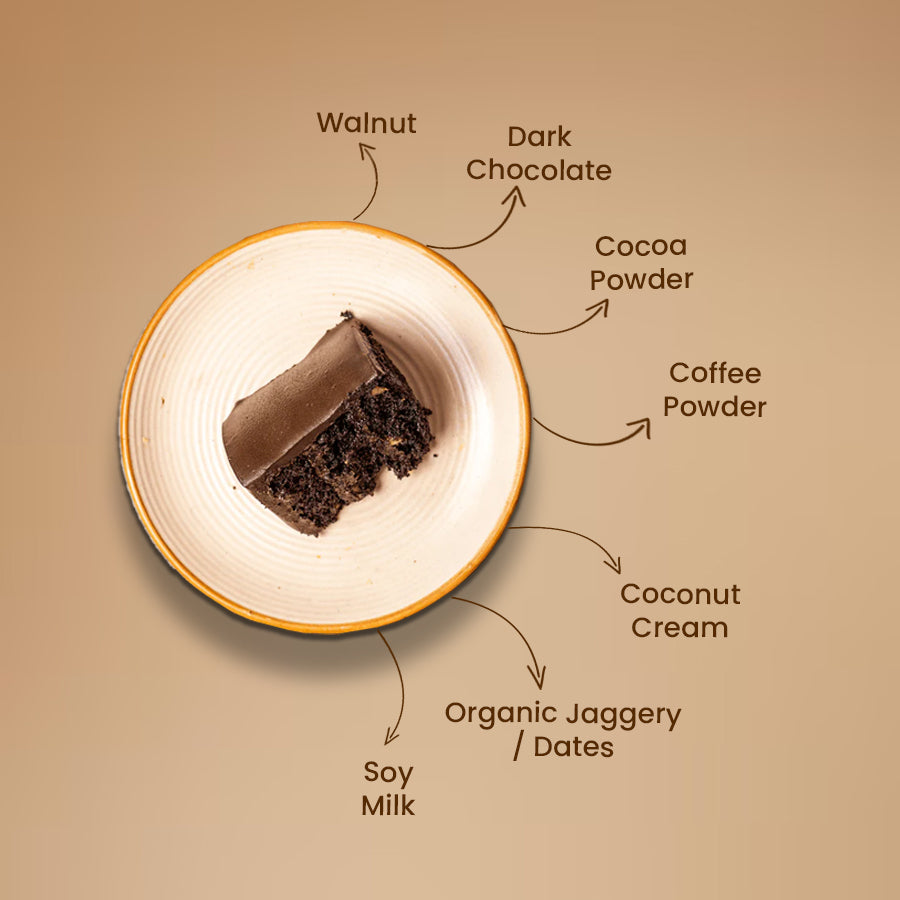 Refined Sugar-Free Chocolate Walnut Fudge Cake - Crave by Leena