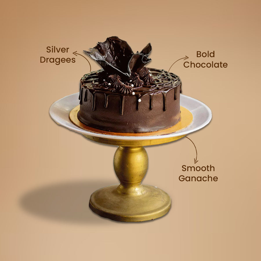 Refined Sugar-Free Vanilla Choco Noir Cake - Crave by Leena