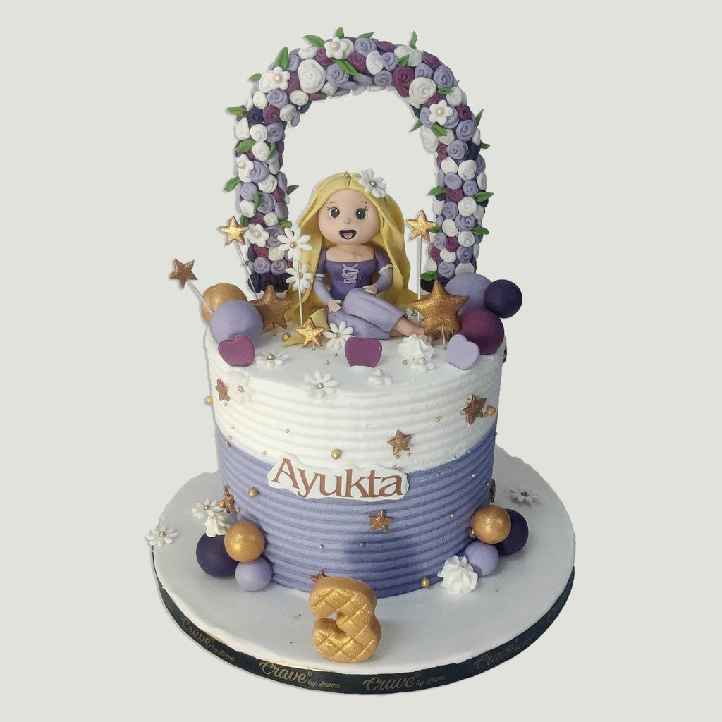 Rapunzel & Floral Arch Cake - Crave by Leena