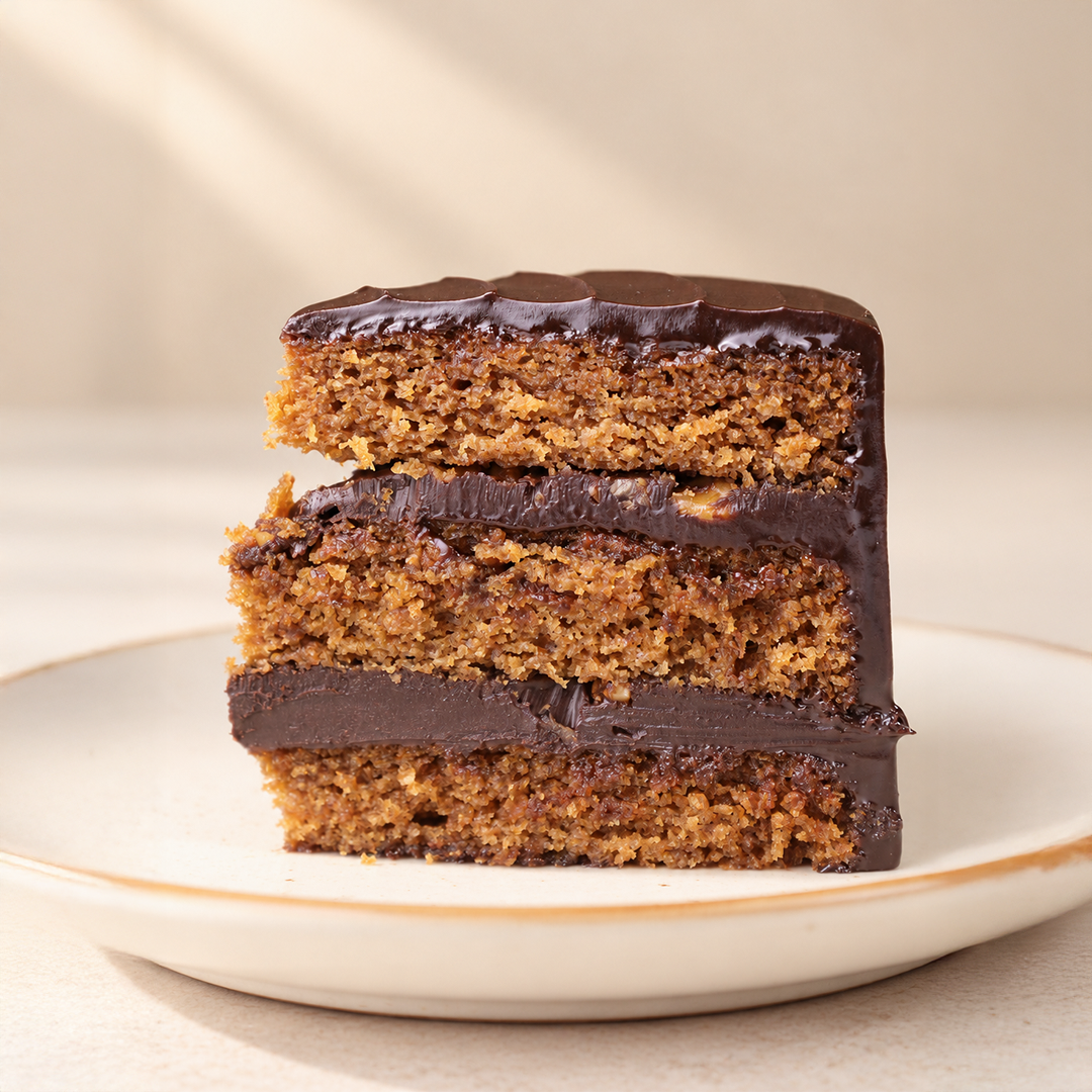 Vanilla Walnut Fudge Cake — Refined Sugar-Free