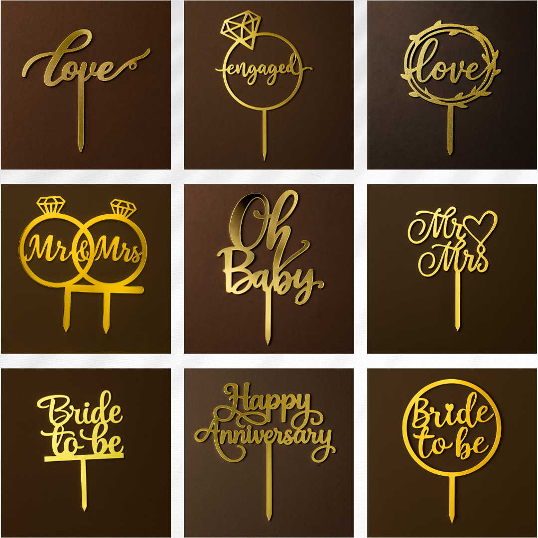 Romantic Celebration Cake Toppers