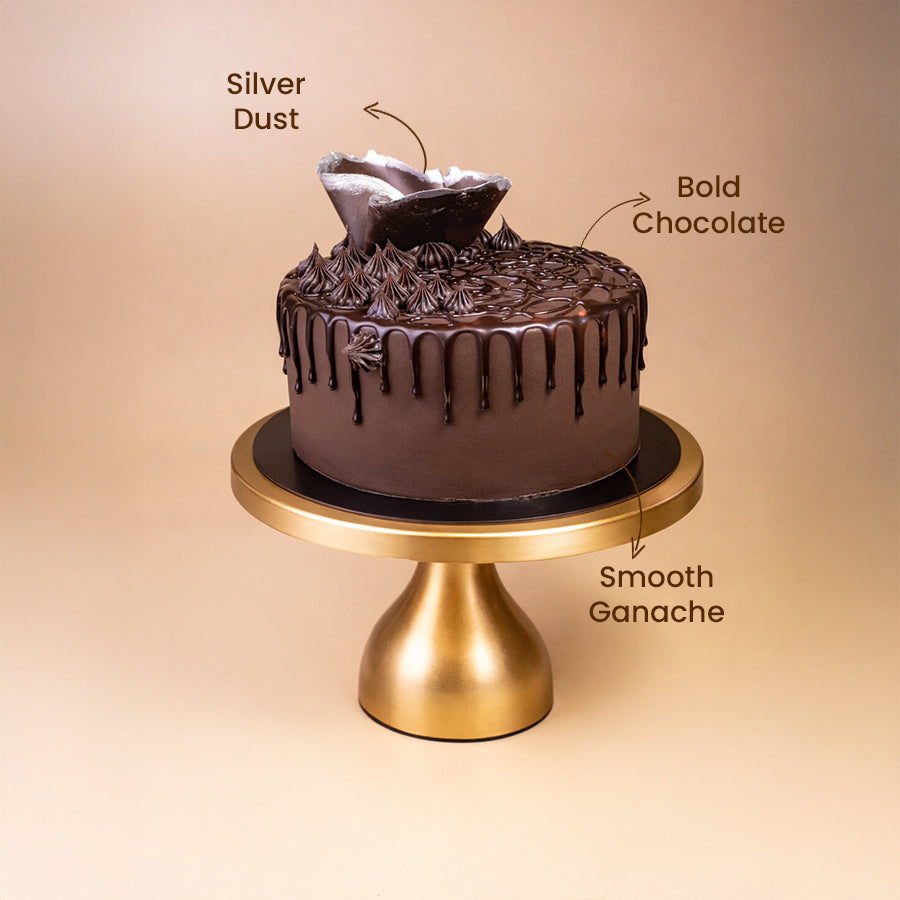 Sugar-Free Vanilla Choco Noir Cake - Crave by Leena