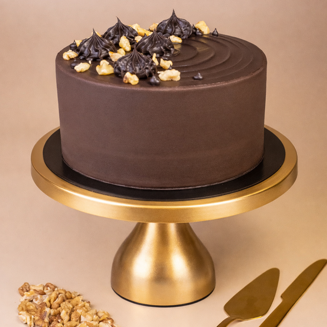 Refined Sugar-Free Vanilla Walnut Fudge Cake - Crave by Leena