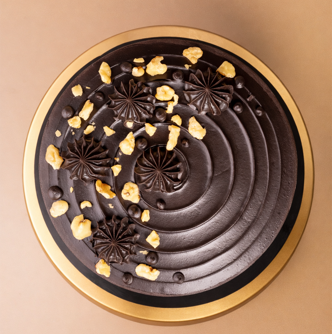 Sugar-Free Vanilla Walnut Fudge Cake