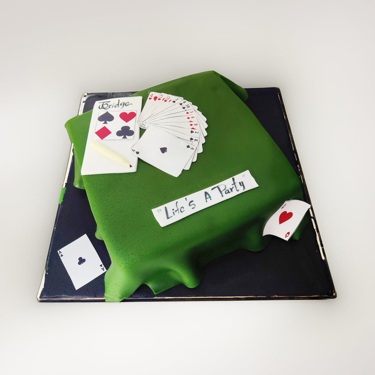 Square Poker Theme Cake