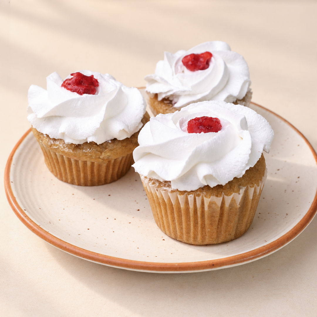 Strawberries and Cream Cupcakes — Gluten-Free