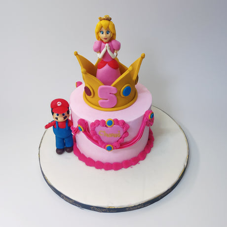 Super Mario Princess Peach Theme Cake - Crave by Leena