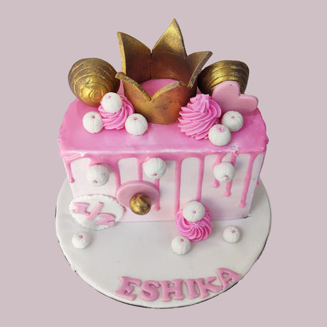 The Pink Crown Half Cake - Crave by Leena