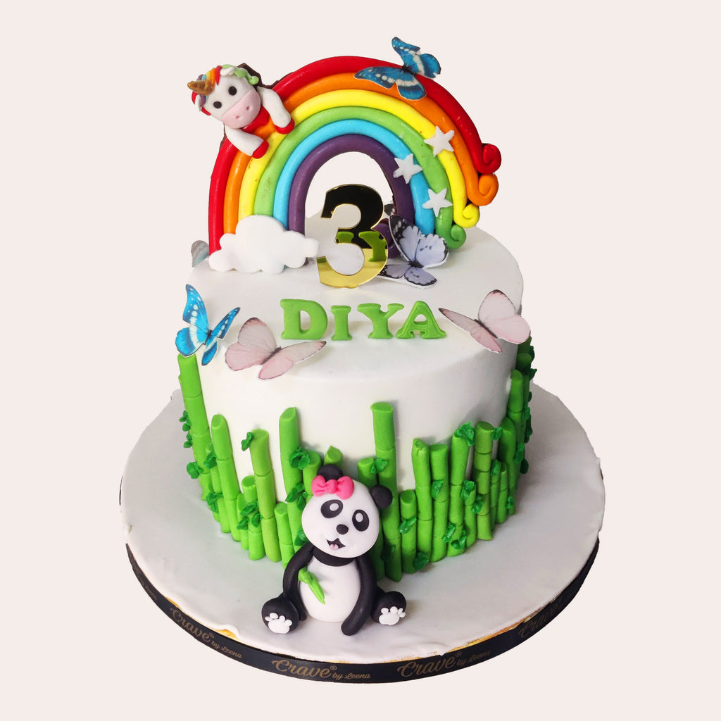 The Panda Rainbow Unicorn Cake - Crave by Leena