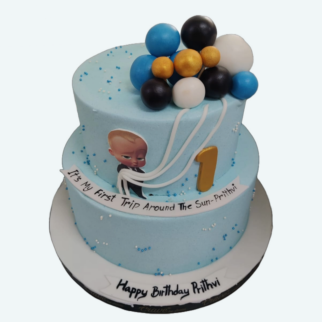 Boss Baby Edible print & Balloons Cake - Crave by Leena