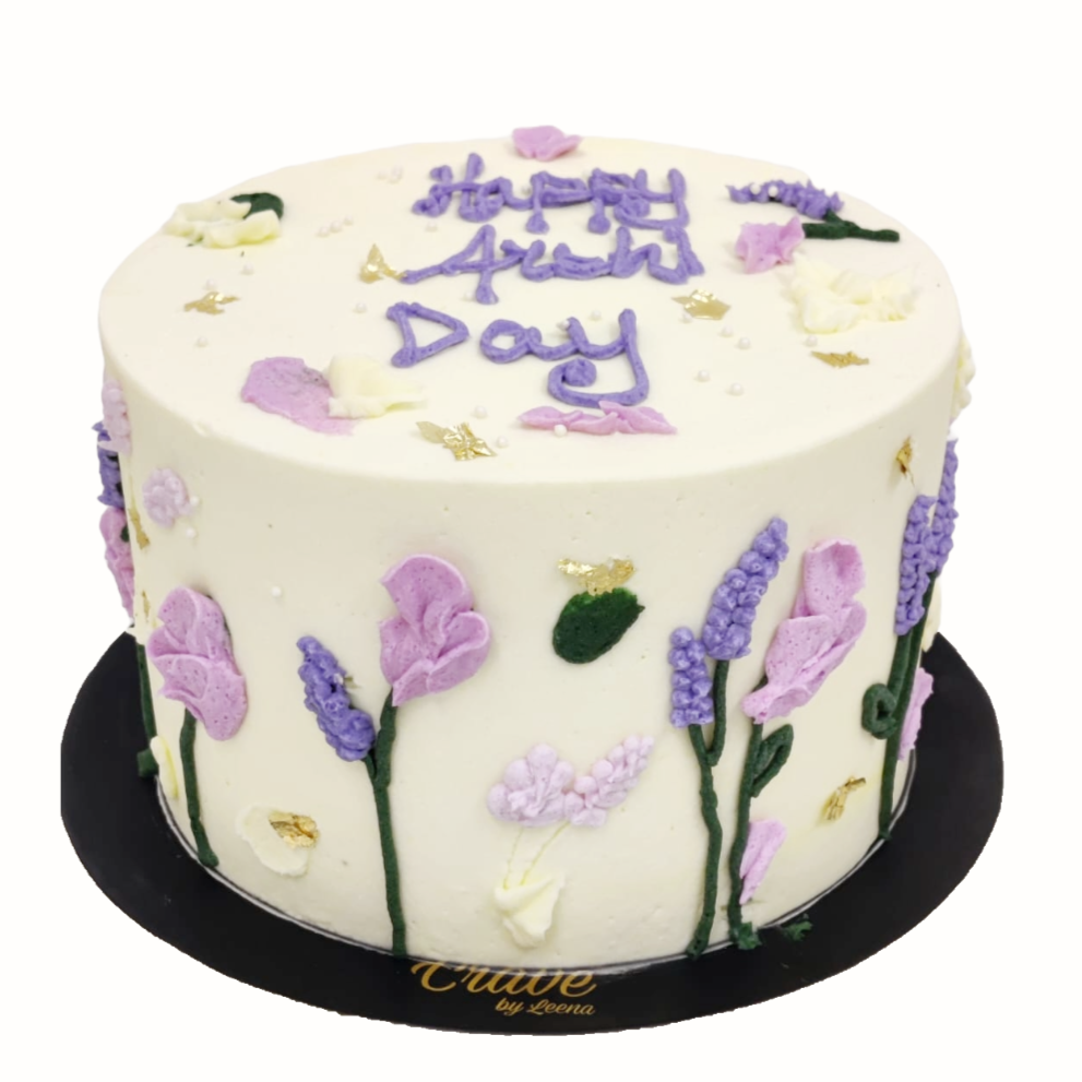 Palette Knife Floral Cake - Crave by Leena