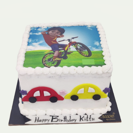 Square Shape Edible print Cake - Crave by Leena