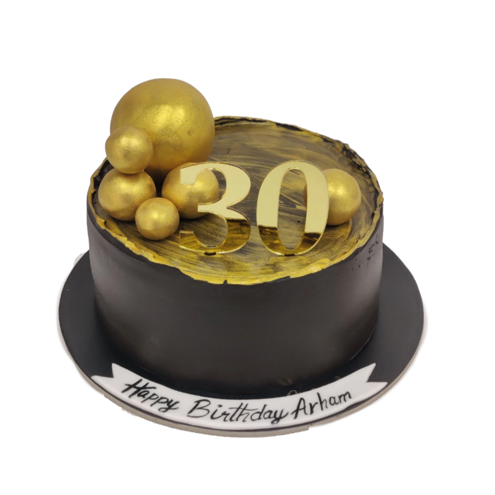 Gold & Ganache cake - Crave by Leena