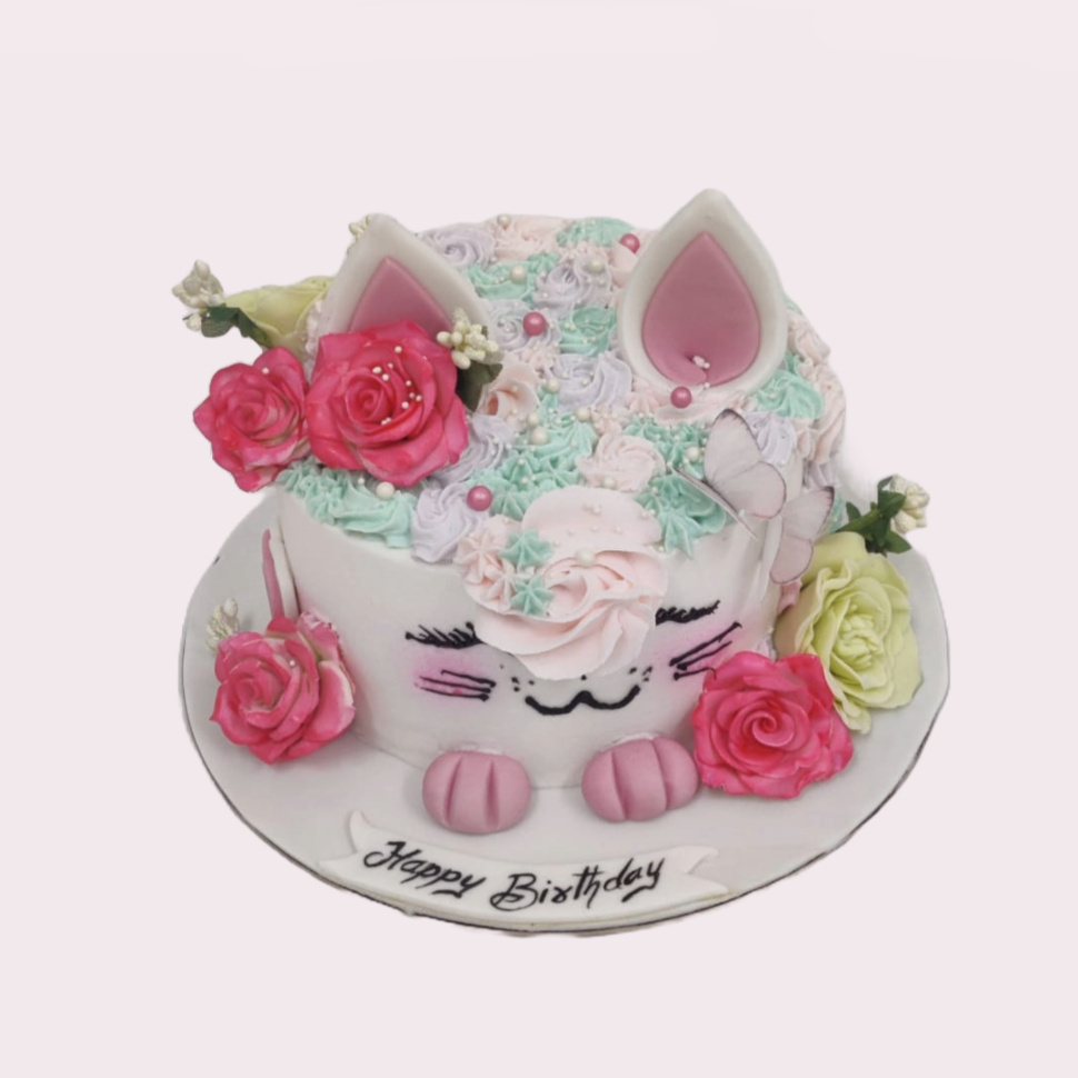 Floral Cat Cake - Crave by Leena