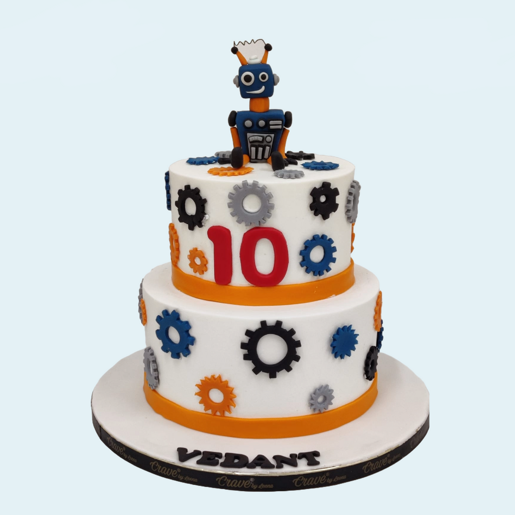 Robot Theme Cake - Crave by Leena
