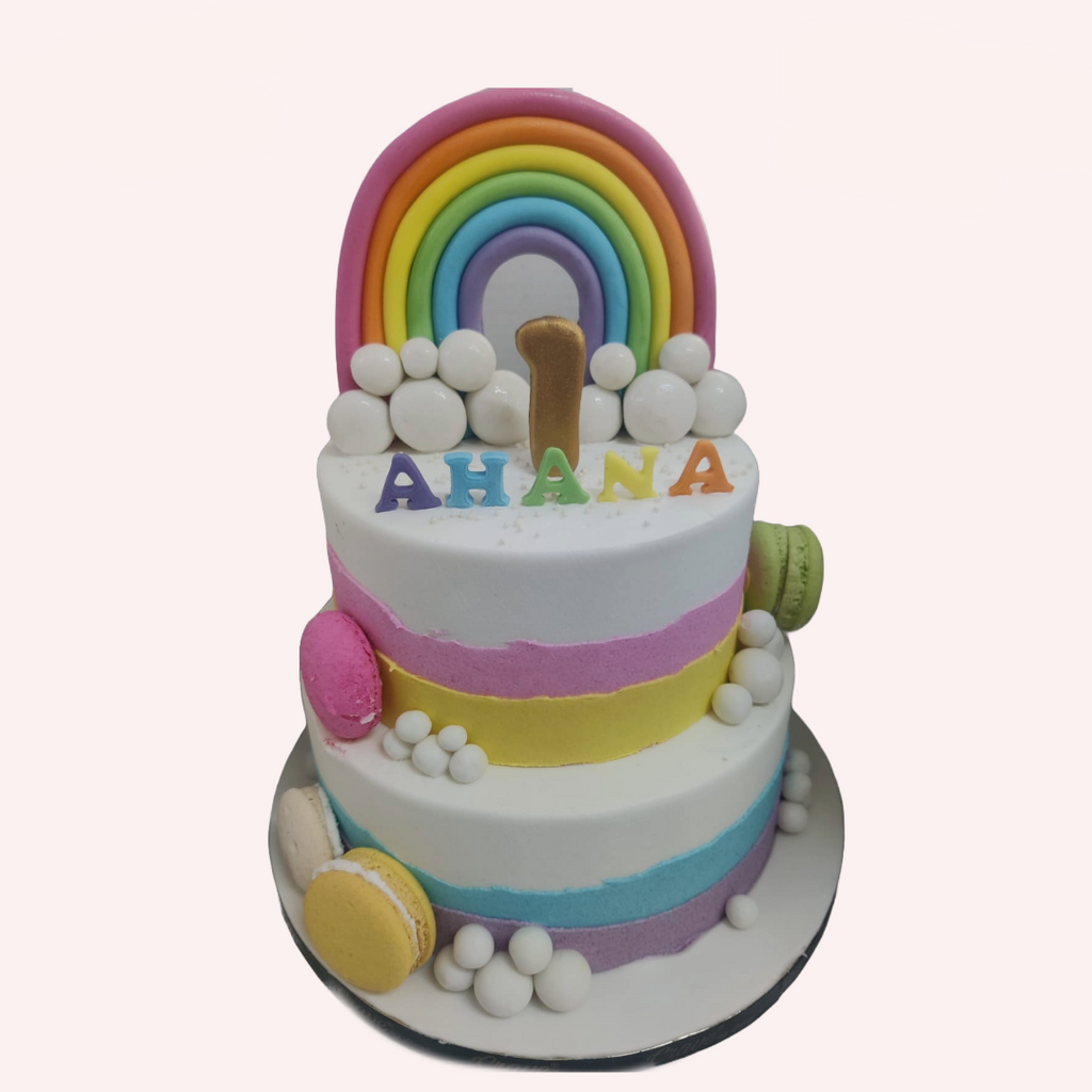 Faultline Pastel Rainbow cake - Crave by Leena