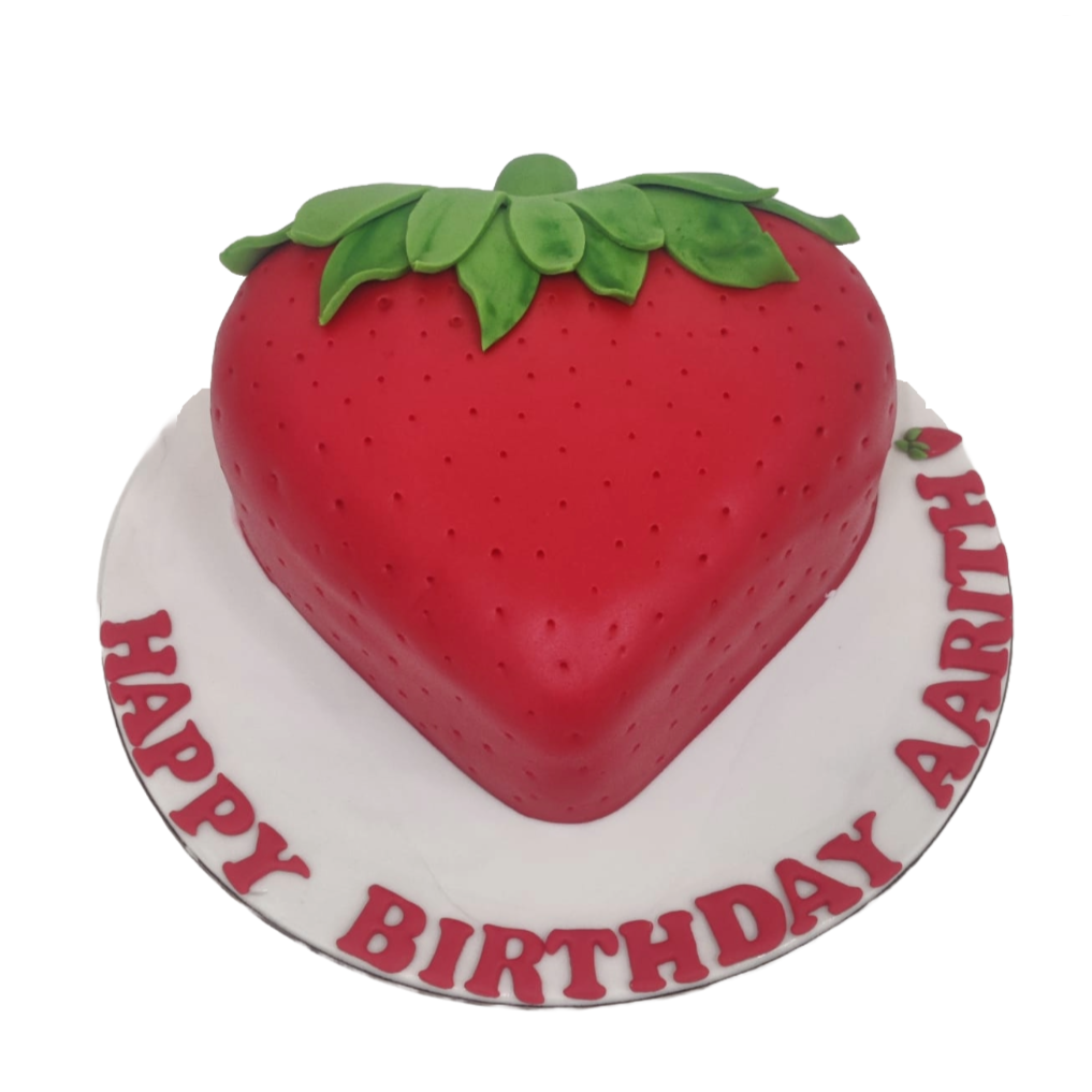 Strawberry Shape Cake - Crave by Leena
