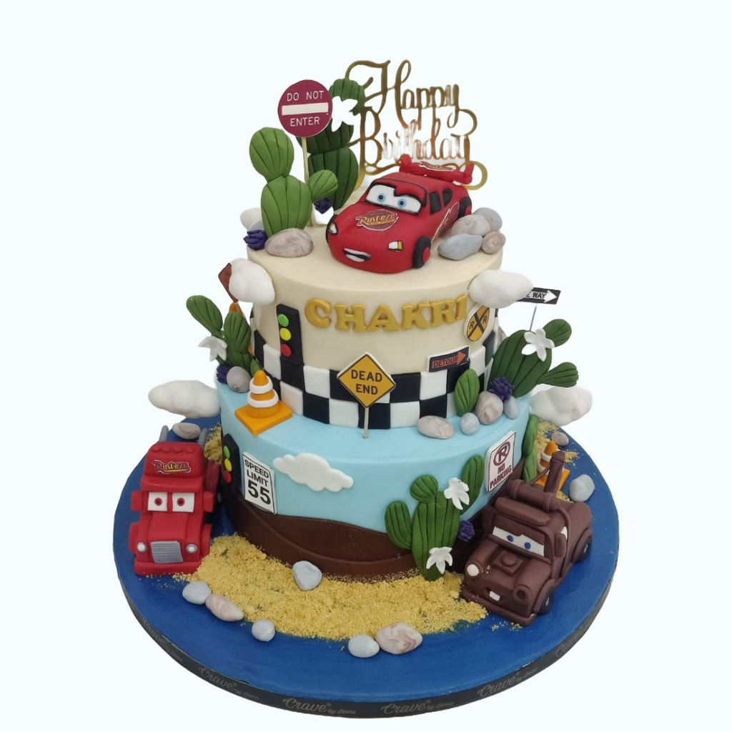 Cars In The Dessert Cake - Crave by Leena