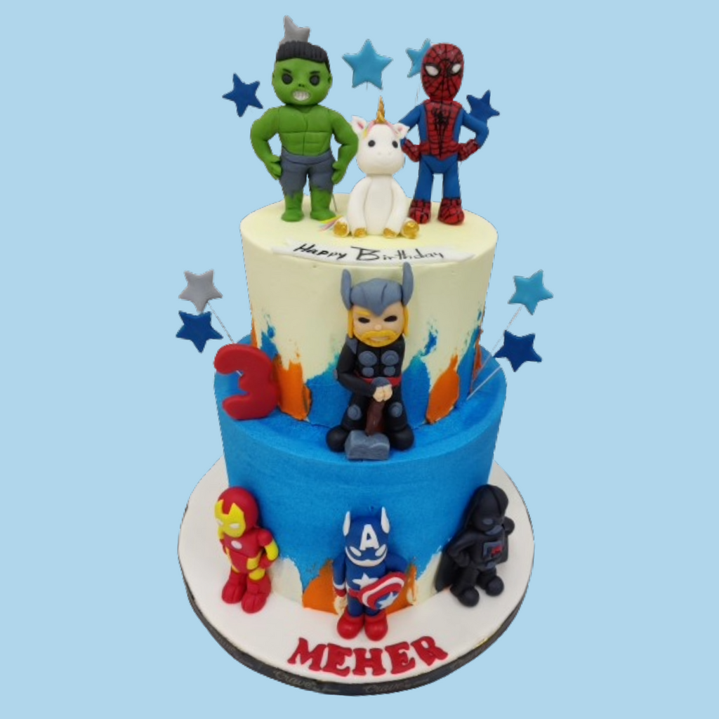 5 KG 2 tier CT Colorful Avengers - Crave by Leena