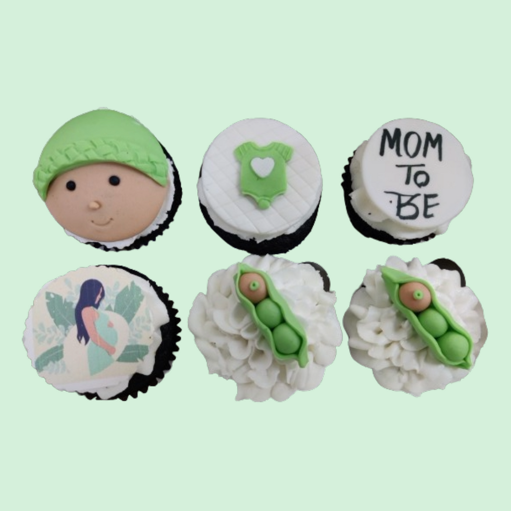Pack of 6 chocolate cupcake Peas in pod - Crave by Leena