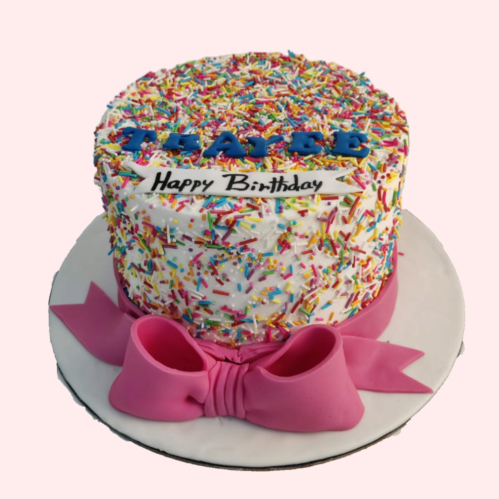 Colorful Sprinkles Cake - Crave by Leena