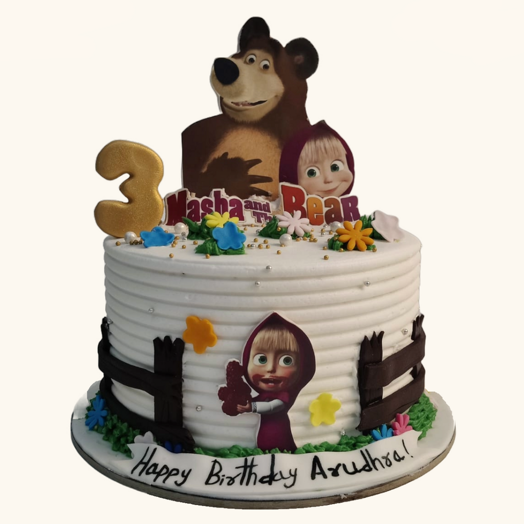 Masha & Bear Birthday Cake - Crave by Leena