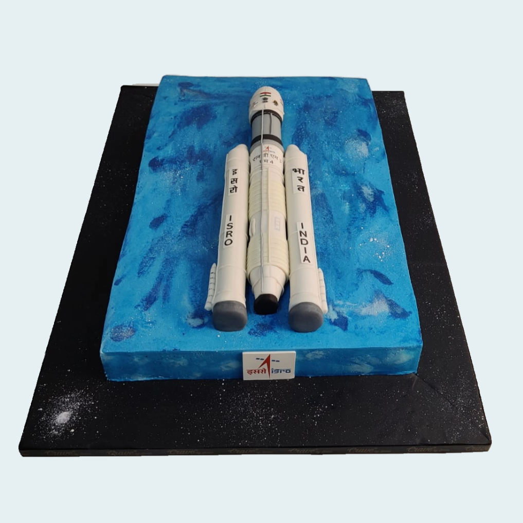 Chandrayaan Rocket Cake - Crave by Leena