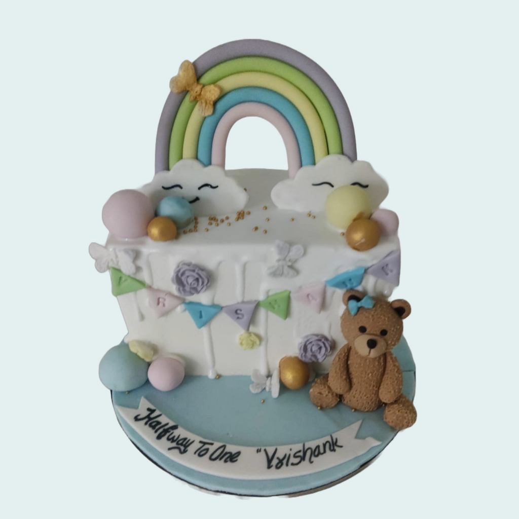 Reddy Rainbow Drip cake - Crave by Leena