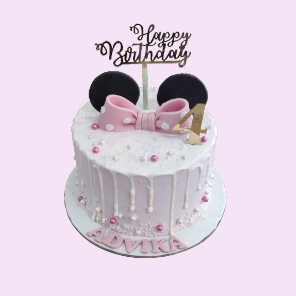 1.5KG CT Minnie Mouse , Drip cake - Crave by Leena