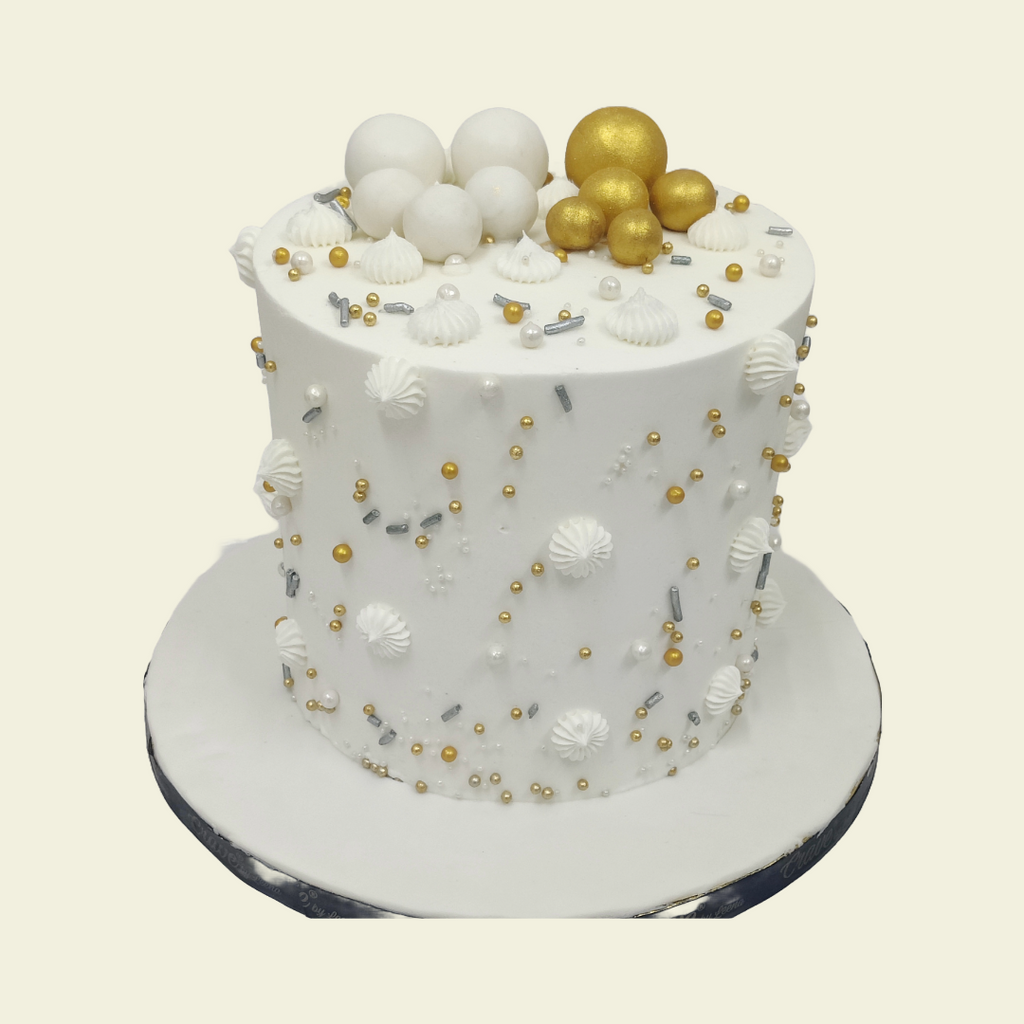 Gold and White Cake - Crave by Leena