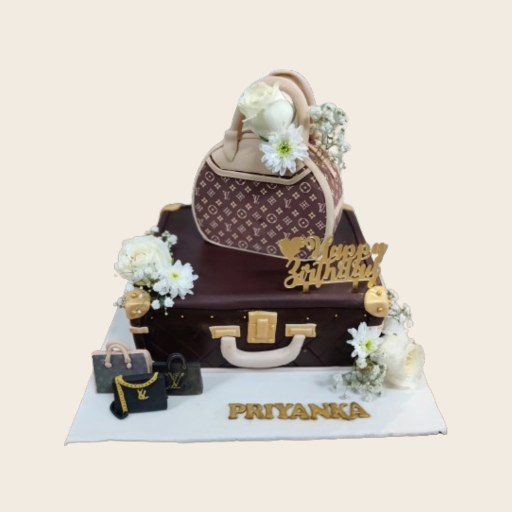4KG CT Floral, LV Bags Cake - Crave by Leena