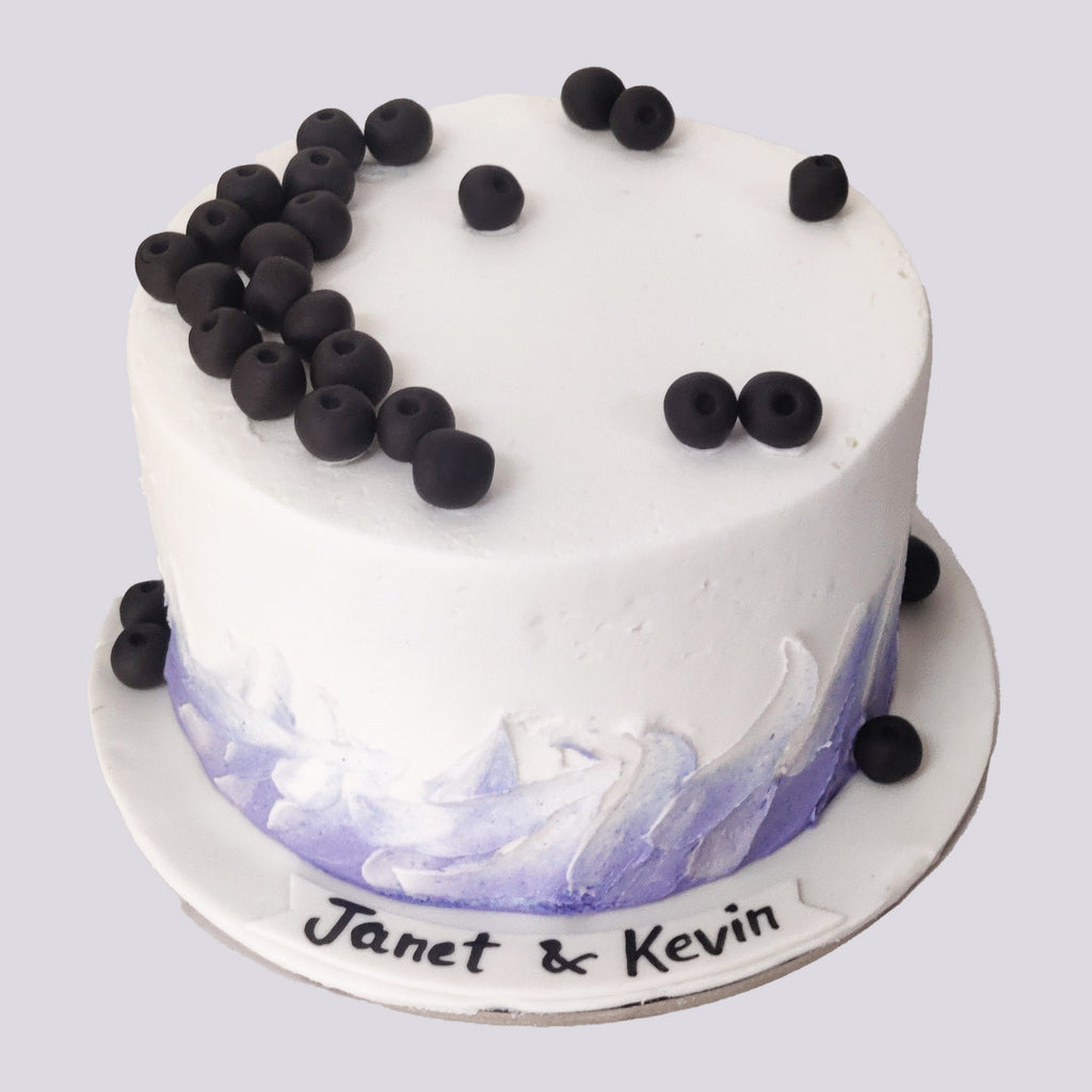 Lavender & Berries, Palette Knife Cake - Crave by Leena