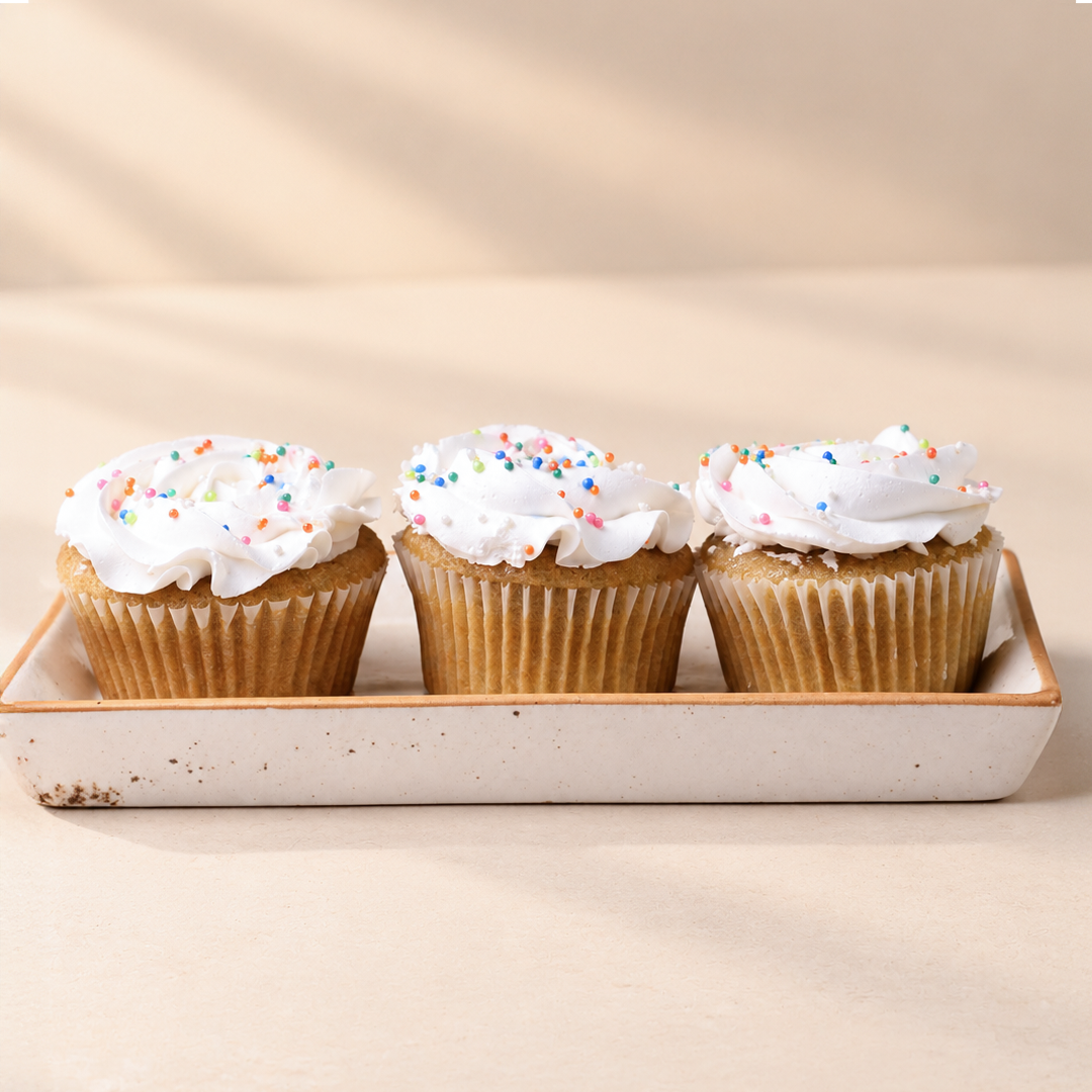 Vanilla Sprinkles Cupcakes