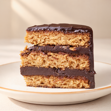 Vanilla Walnut Fudge Cake