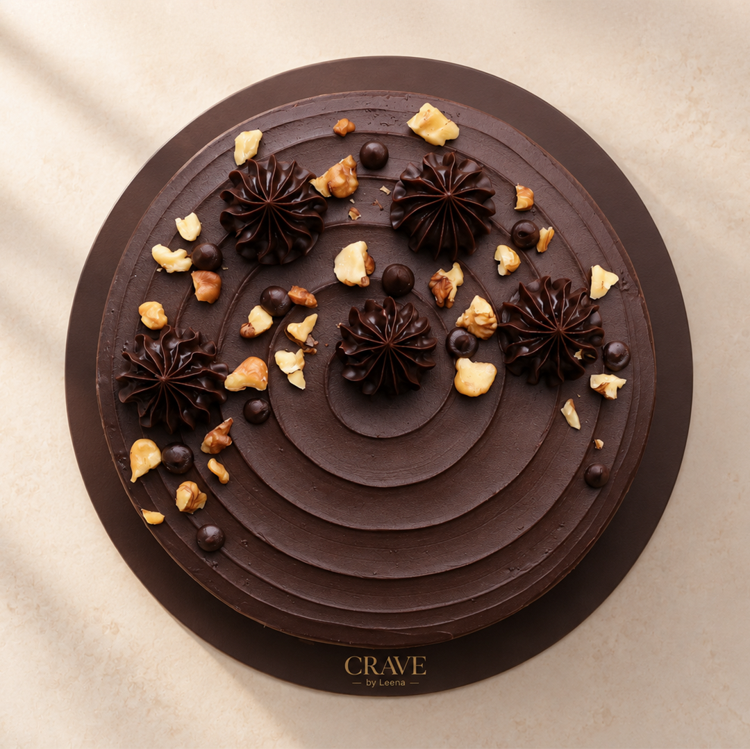 Vanilla Walnut Fudge Cake