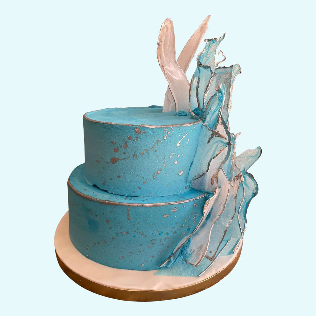 The Blue and Gold Cake - Crave by Leena