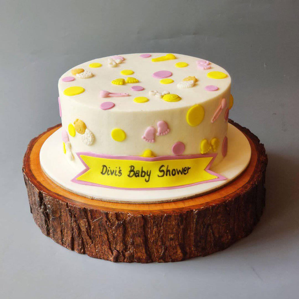 Baby Shower Polka Dot Cake - Crave by Leena
