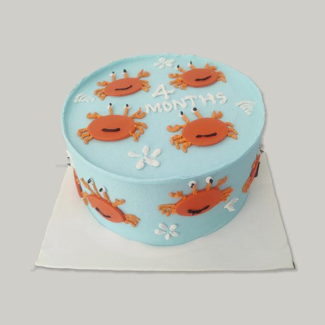 Buttercream Crab Theme Cake - Crave by Leena