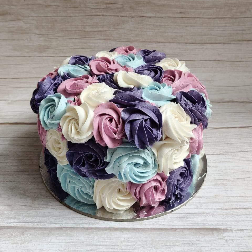 Fall Rosette Cake - Crave by Leena