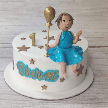 Girl with the Golden Balloon Cake - Crave by Leena