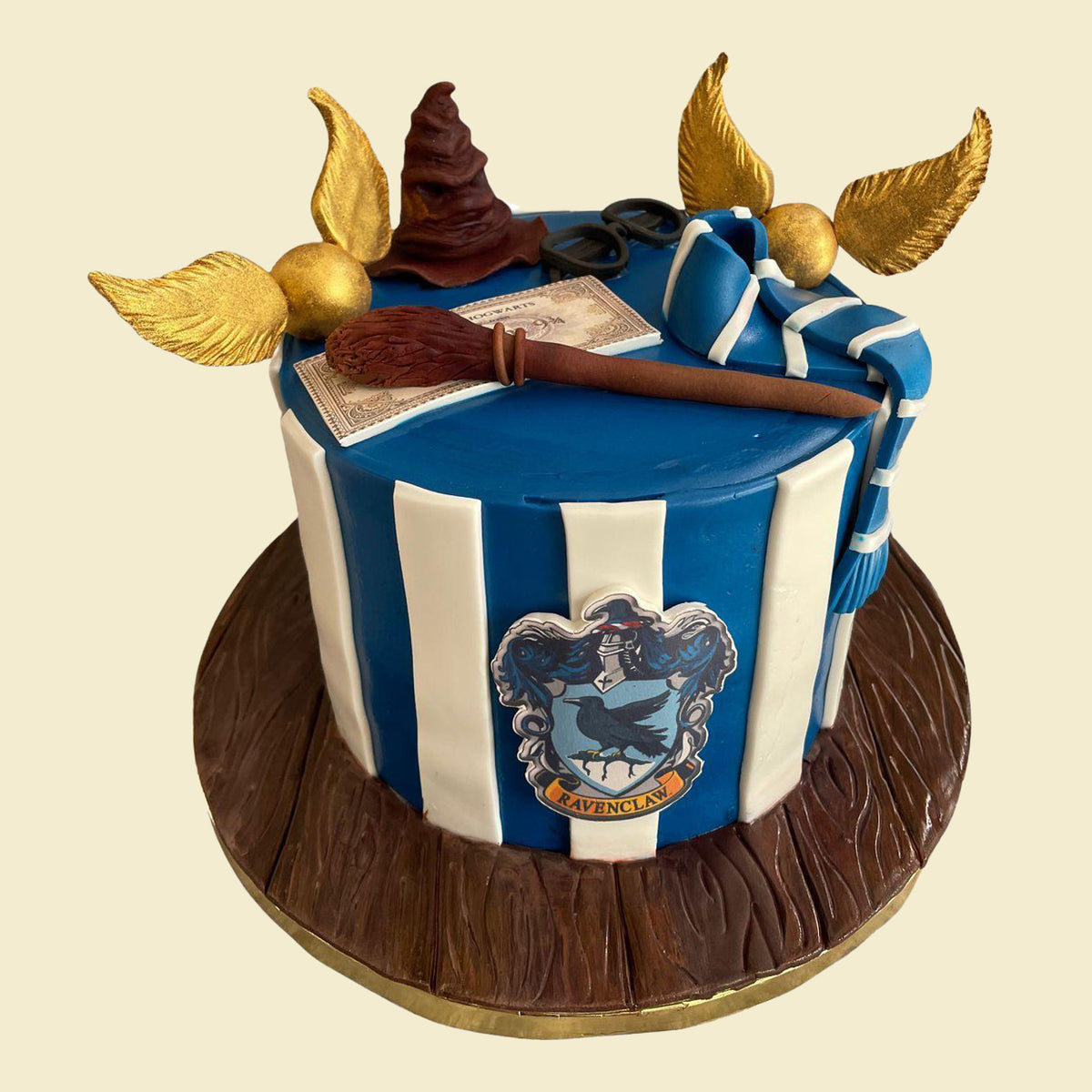 Cake Back Ravenclaw Blue Harry Potter Cake | Vegan Cake Bangalore – Crave by Leena