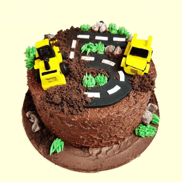 JCB Digger Number Cake - Crave by Leena