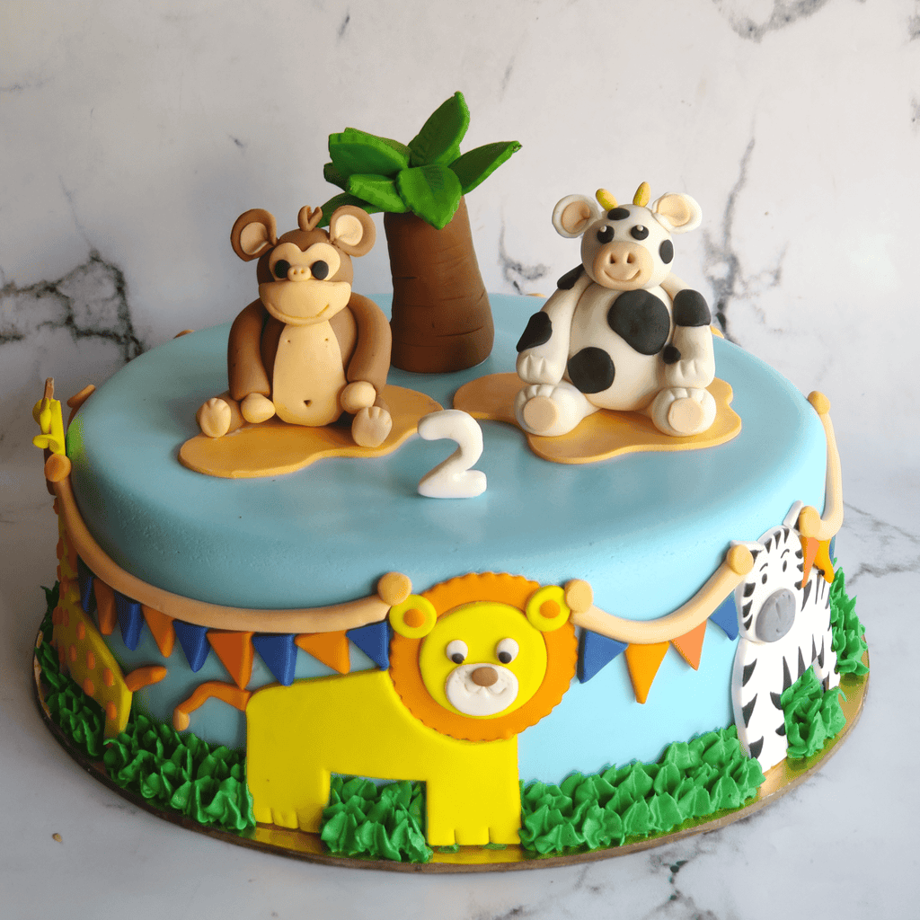 Monkey and Buddy Marooned on an Island Cake - Crave by Leena