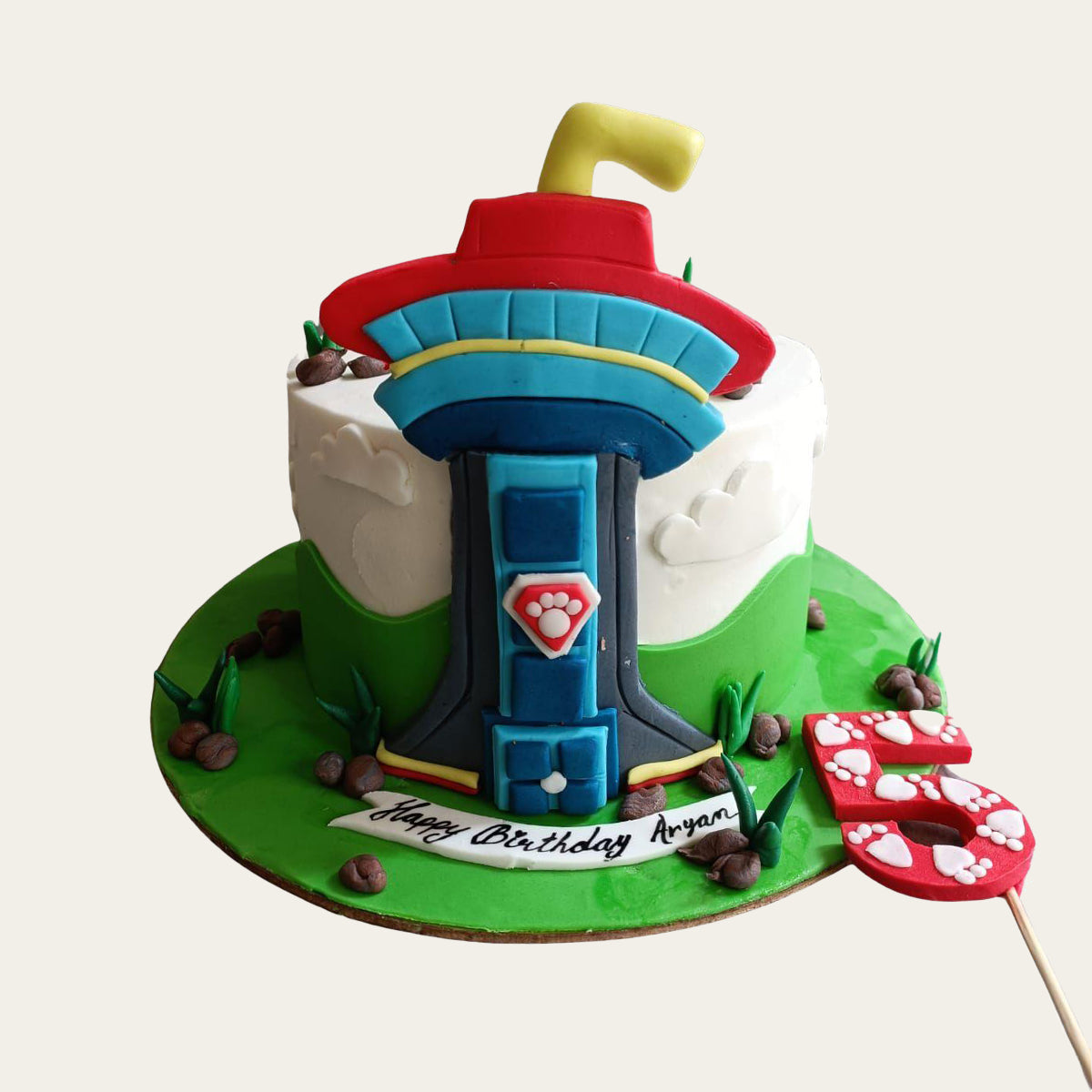 Paw Patrol Lookout Tower Cake | Vegan Cake Bangalore – Crave by Leena