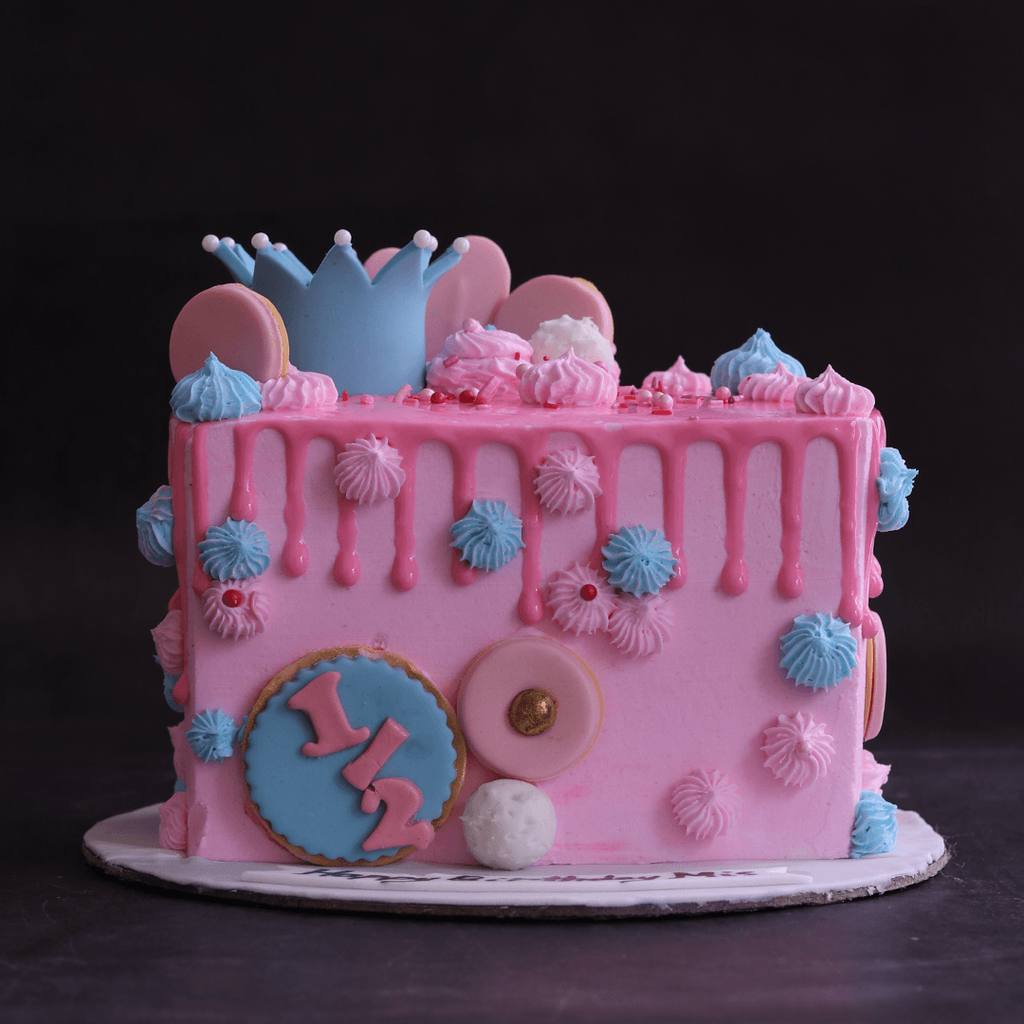 Pink Drip Half Cake - Crave by Leena
