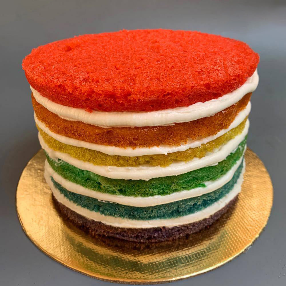 Rainbow Sponge Cake - Crave by Leena