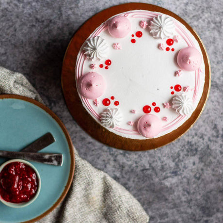 Raspberries and Cream Cake - Crave by Leena