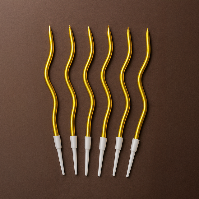 Golden Spiral Birthday Candles (6 Pcs) - Crave by Leena