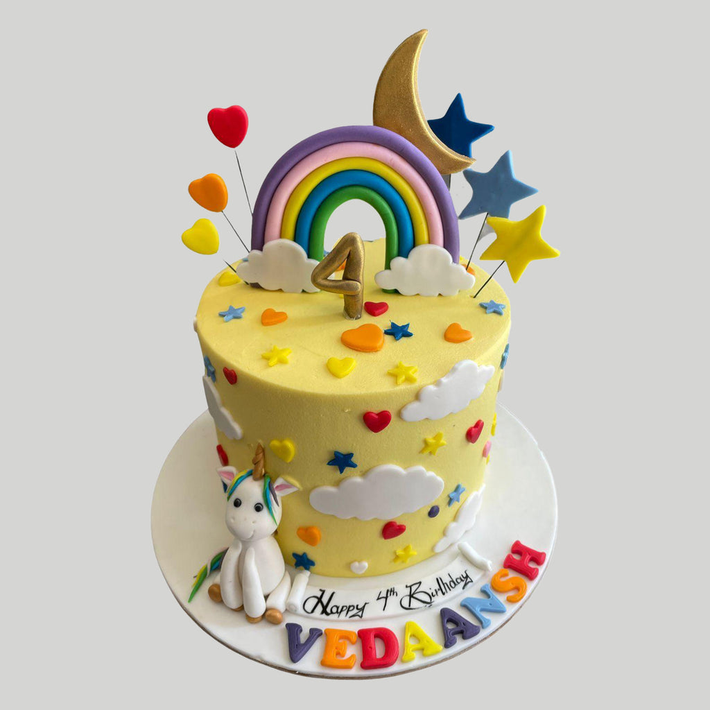 Star Rainbow Unicorn Cake - Crave by Leena